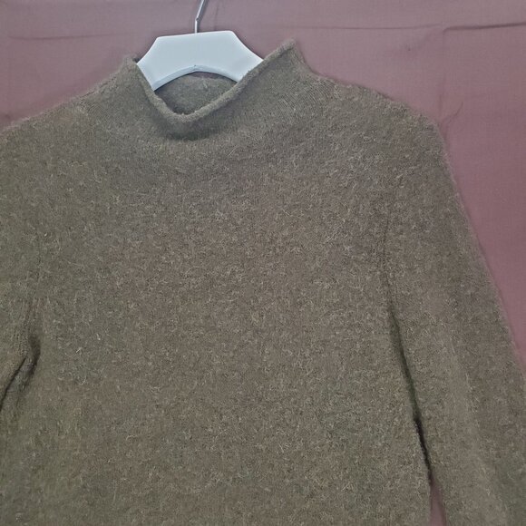 MADEWELL Womens Sweater SZ S Inland Wool Alpaca Mock Neck Pullover‎ Bell Forest - Picture 6 of 9